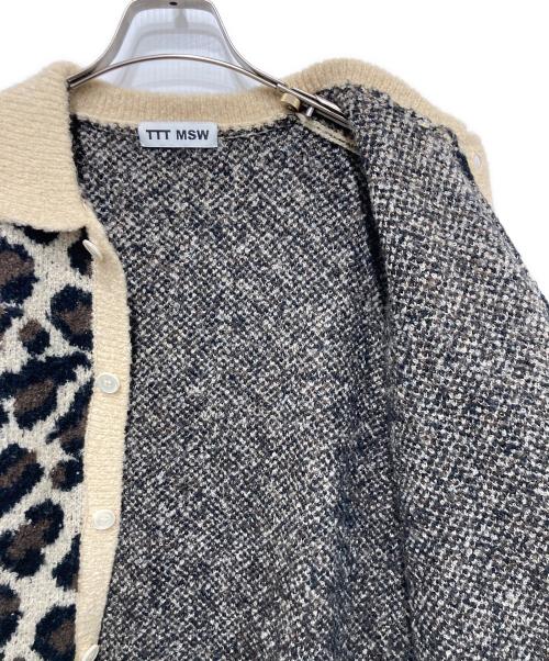 TTT MSW（ティー）TTT MSW (ティー) レオパードニットカーディガン ベージュ サイズ:Ｍの古着・服飾アイテム