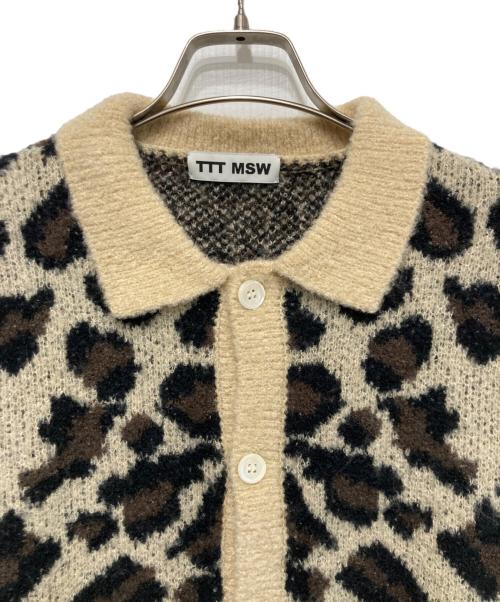 TTT MSW（ティー）TTT MSW (ティー) レオパードニットカーディガン ベージュ サイズ:Ｍの古着・服飾アイテム