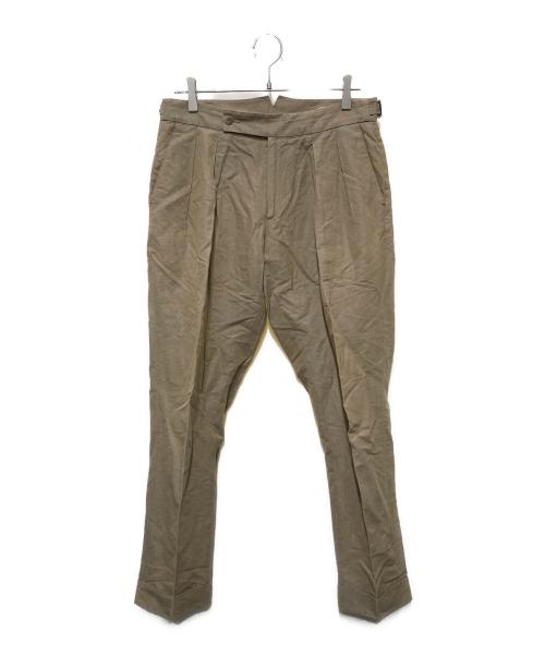 BERWICH（ベルウィッチ）BERWICH (ベルウィッチ) DISTINCTION (ディスティンクション) コットンリネン2タックスラックス ベージュ サイズ:02（46）の古着・服飾アイテム