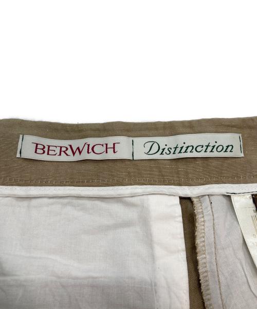 BERWICH（ベルウィッチ）BERWICH (ベルウィッチ) DISTINCTION (ディスティンクション) コットンリネン2タックスラックス ベージュ サイズ:02（46）の古着・服飾アイテム