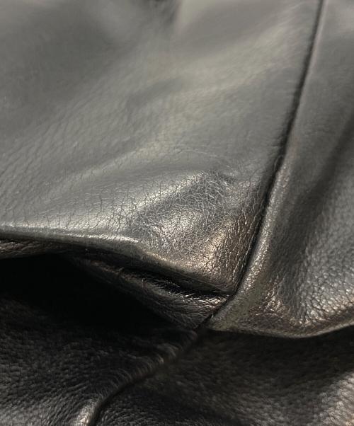 MIU MIU（ミュウミュウ）MIU MIU (ミュウミュウ) アーカイブ横長レザーボストンバッグ ブラックの古着・服飾アイテム