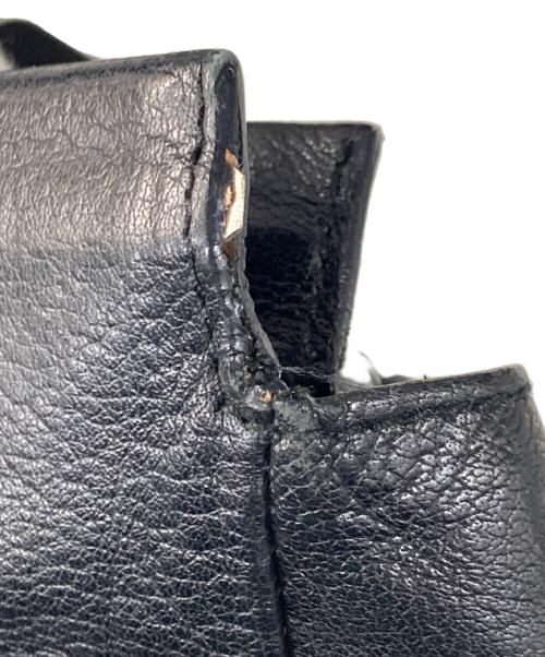 MIU MIU（ミュウミュウ）MIU MIU (ミュウミュウ) アーカイブ横長レザーボストンバッグ ブラックの古着・服飾アイテム