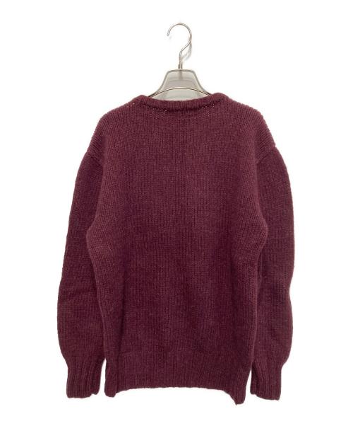POLO RALPH LAUREN（ポロ・ラルフローレン）POLO RALPH LAUREN (ポロ・ラルフローレン) ダック&ドッグ ハンドニットセーター ボルドー サイズ:Ｍの古着・服飾アイテム