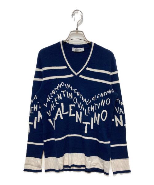 VALENTINO（ヴァレンティノ）VALENTINO (ヴァレンティノ) ロゴニット ネイビー サイズ:Ｓの古着・服飾アイテム