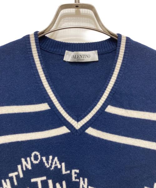 VALENTINO（ヴァレンティノ）VALENTINO (ヴァレンティノ) ロゴニット ネイビー サイズ:Ｓの古着・服飾アイテム