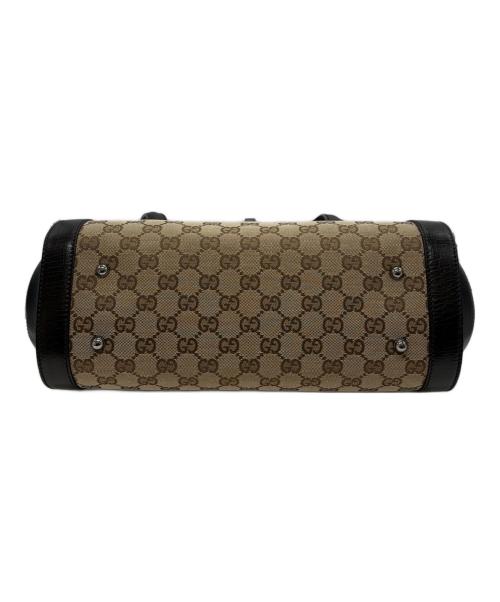 GUCCI（グッチ）GUCCI (グッチ) バンブーミニボストンバッグ ベージュ×ブラウンの古着・服飾アイテム