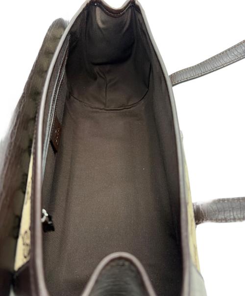 GUCCI（グッチ）GUCCI (グッチ) バンブーミニボストンバッグ ベージュ×ブラウンの古着・服飾アイテム