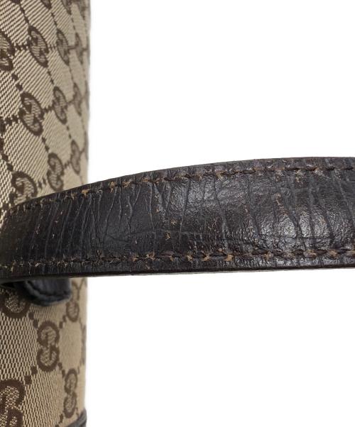 GUCCI（グッチ）GUCCI (グッチ) バンブーミニボストンバッグ ベージュ×ブラウンの古着・服飾アイテム