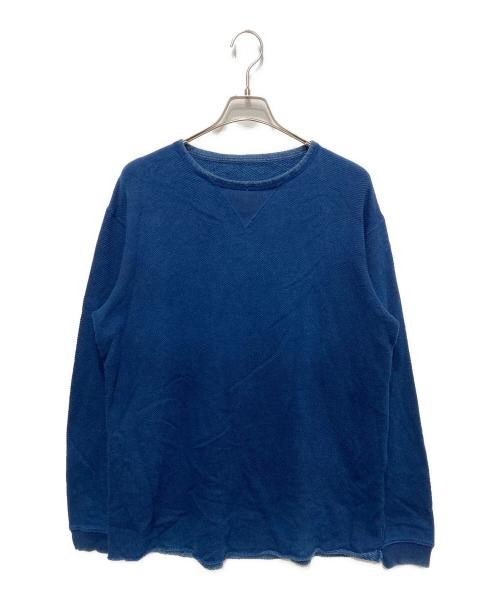 Porter Classic（ポータークラシック）Porter Classic (ポータークラシック) フレンチサーマルクルーネックカットソー インディゴ サイズ:Ｍの古着・服飾アイテム