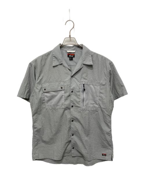 NANGA（ナンガ）NANGA (ナンガ) ナイロンタッサー オープンカラーシャツ ブルー サイズ:Ⅿの古着・服飾アイテム