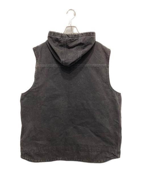 CarHartt（カーハート）CarHartt (カーハート) ダックフーディーベスト ブラック サイズ:XLの古着・服飾アイテム