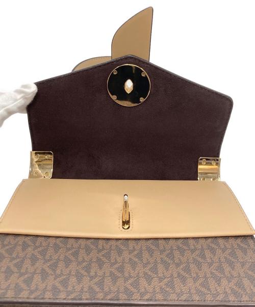 MICHAEL KORS（マイケル・コース）MICHAEL KORS (マイケル・コース) チェーンショルダーバッグ ブラウン×グリーンの古着・服飾アイテム