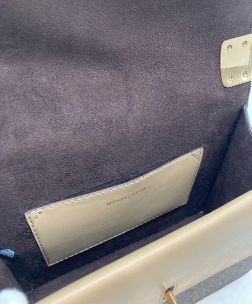 MICHAEL KORS（マイケル・コース）MICHAEL KORS (マイケル・コース) チェーンショルダーバッグ ブラウン×グリーンの古着・服飾アイテム