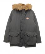 DANTONダントン）の古着「ファー付タッサーダウンコート」｜ブラック