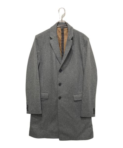 HUGO BOSS（ヒューゴ ボス）HUGO BOSS (ヒューゴ ボス) ウールチェスターコート グレー サイズ:46の古着・服飾アイテム