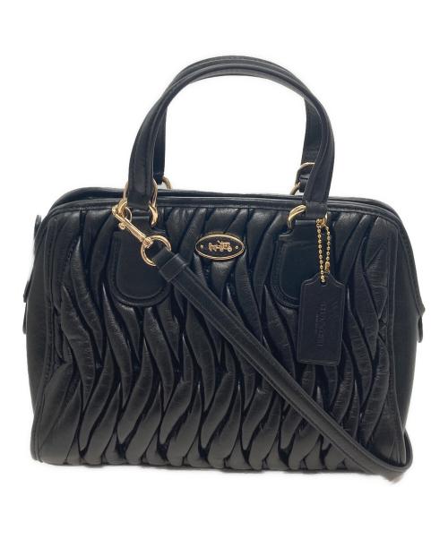 COACH（コーチ）COACH (コーチ) ミニノリータ サッチェル ギャザー2wayショルダーバッグ ブラック サイズ:なしの古着・服飾アイテム