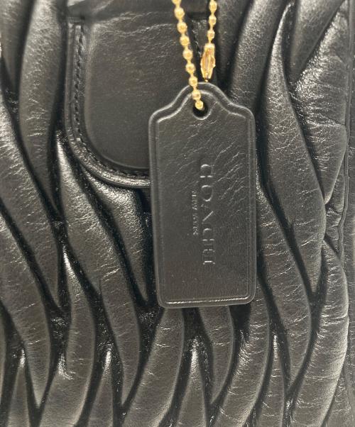 COACH（コーチ）COACH (コーチ) ミニノリータ サッチェル ギャザー2wayショルダーバッグ ブラック サイズ:なしの古着・服飾アイテム