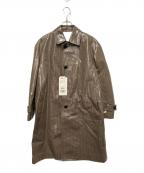 Calvin Kleinカルバンクライン）の古着「ラミネート加工ステンカラーコート」｜ベージュ