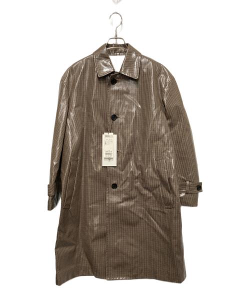 Calvin Klein（カルバンクライン）Calvin Klein (カルバンクライン) ラミネート加工ステンカラーコート ベージュ サイズ:36 未使用品の古着・服飾アイテム