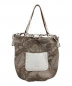 gentenゲンテン）の古着「ウールトートバッグ」｜ブラウン×ホワイト