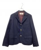 BEAMS BOYビームスボーイ）の古着「ポリエステル ウール 3ボタン ブレザー」｜ネイビー