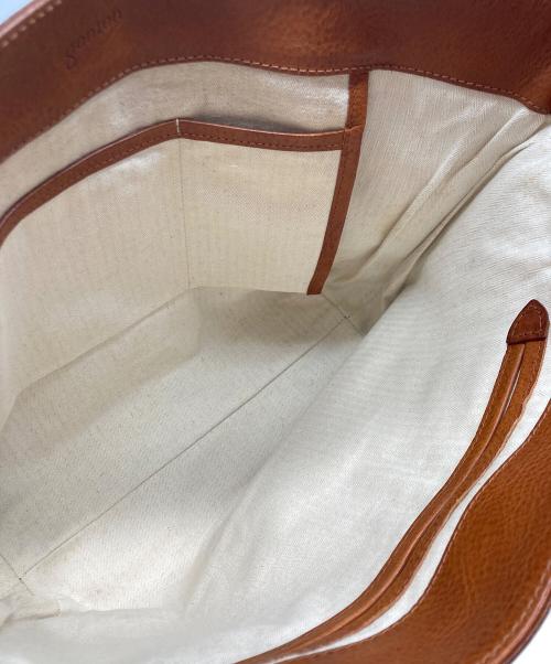 genten（ゲンテン）genten (ゲンテン) レザートートバッグ ブラウンの古着・服飾アイテム