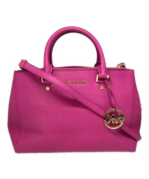 MICHAEL KORS（マイケルコース）MICHAEL KORS (マイケルコース) 2WAYショルダーバッグ ピンクの古着・服飾アイテム