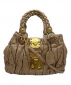 MIU MIUミュウミュウ）の古着「2WAYショルダーバッグ」｜ベージュ