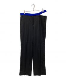 Maison Margiela（メゾンマルジェラ）の古着「ウエストオープン ウールスラックス」｜ブラック