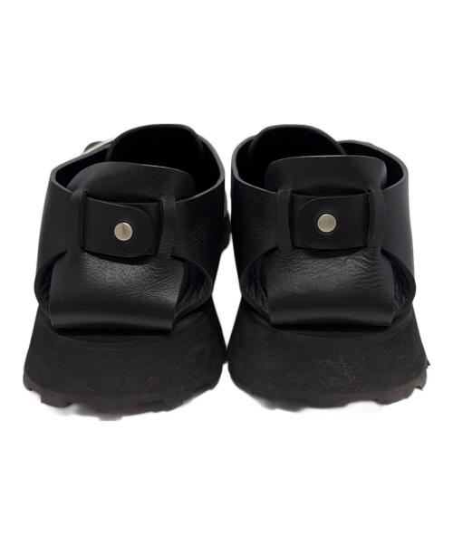 JIL SANDER（ジルサンダー）JIL SANDER (ジルサンダー) レザーモンクストラップシューズ ブラック サイズ:44の古着・服飾アイテム