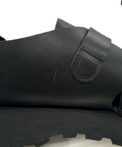 JIL SANDER（ジルサンダー）JIL SANDER (ジルサンダー) レザーモンクストラップシューズ ブラック サイズ:44の古着・服飾アイテム