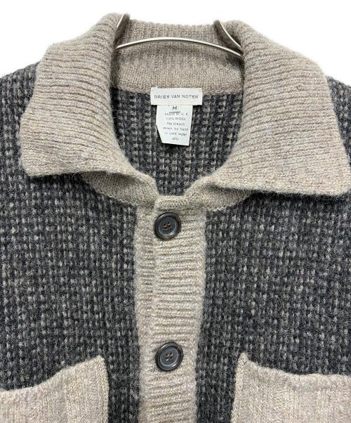 DRIES VAN NOTEN（ドリスヴァンノッテン）DRIES VAN NOTEN (ドリスヴァンノッテン) ウールニットジャケット ブラウン サイズ:Ｍの古着・服飾アイテム