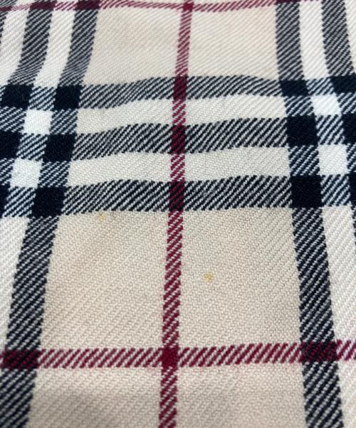 BURBERRY BLUE LABEL（バーバリー ブルー レーベル）BURBERRY BLUE LABEL (バーバリー ブルー レーベル) ウールチェック巻きミニスカート ブラウン サイズ:38の古着・服飾アイテム