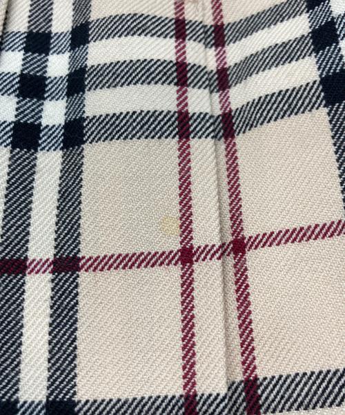 BURBERRY BLUE LABEL（バーバリー ブルー レーベル）BURBERRY BLUE LABEL (バーバリー ブルー レーベル) ウールチェック巻きミニスカート ブラウン サイズ:38の古着・服飾アイテム