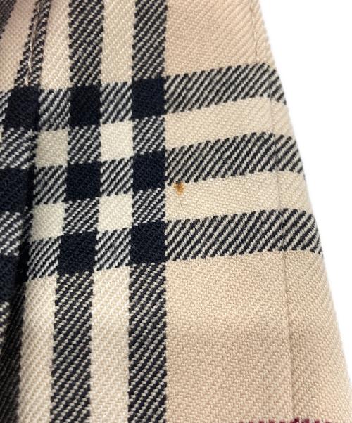 BURBERRY BLUE LABEL（バーバリー ブルー レーベル）BURBERRY BLUE LABEL (バーバリー ブルー レーベル) ウールチェック巻きミニスカート ブラウン サイズ:38の古着・服飾アイテム