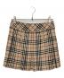 BURBERRY BLUE LABEL (バーバリー ブルー レーベル) ウールチェック巻きミニスカート ブラウン サイズ:38：10000円