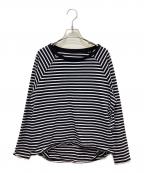 Spick and Spanスピック＆スパン）の古着「ボートネックバックタックプルオーバー」｜ブラック×ホワイト