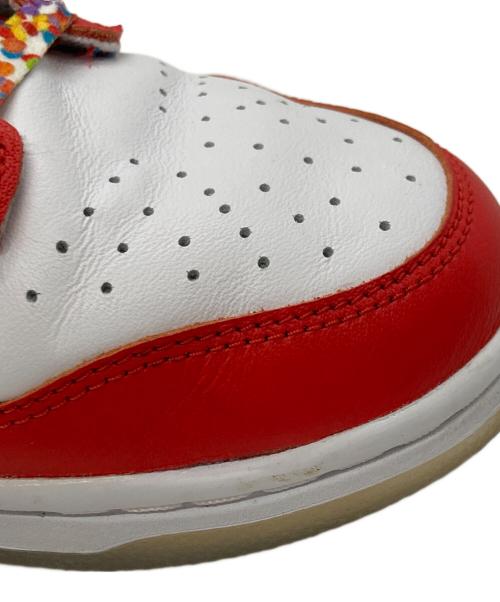 NIKE（ナイキ）NIKE (ナイキ) FRUiTY PEBBLES (フルーティー ペブルス) ダンク ローQS ホワイト×レッド サイズ:US8.5の古着・服飾アイテム