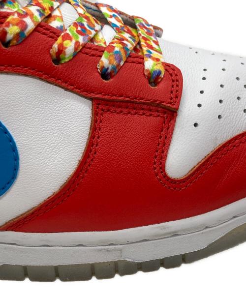 NIKE（ナイキ）NIKE (ナイキ) FRUiTY PEBBLES (フルーティー ペブルス) ダンク ローQS ホワイト×レッド サイズ:US8.5の古着・服飾アイテム