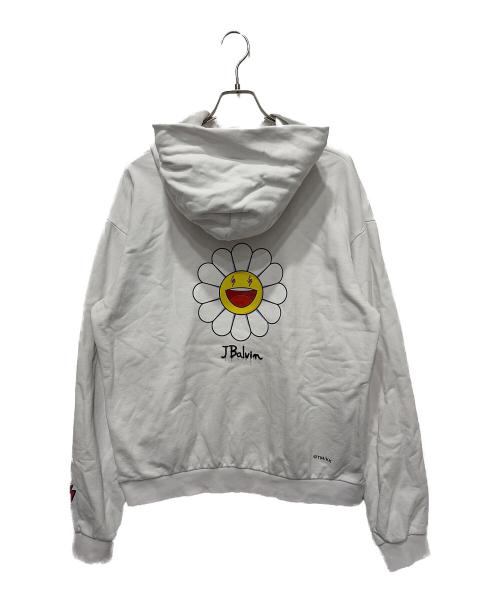 JBalvin（ジェーバルヴィン）JBalvin (ジェーバルヴィン) KAIKAI KIKI (カイカイキキ) プルオーバーパーカー ホワイト サイズ:Ｍの古着・服飾アイテム