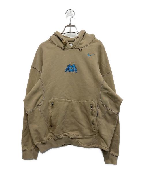NIKE（ナイキ）NIKE (ナイキ) OFFWHITE (オフホワイト) プルオーバーパーカー ベージュ サイズ:Ｍの古着・服飾アイテム