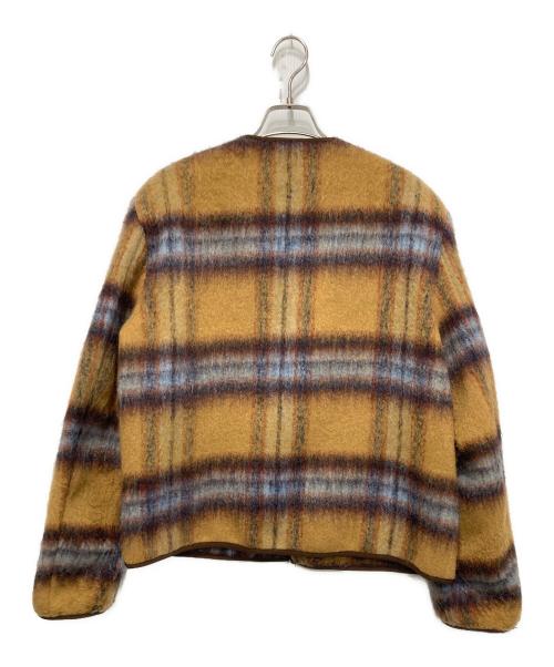 nanostudio（ナノスタジオ）nanostudio (ナノスタジオ) ノーカラージャケット ブラウン サイズ:FREEの古着・服飾アイテム