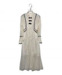 Lily Brown（リリーブラウン）の古着「オリエンタルレースチャイナワンピース」｜ホワイト