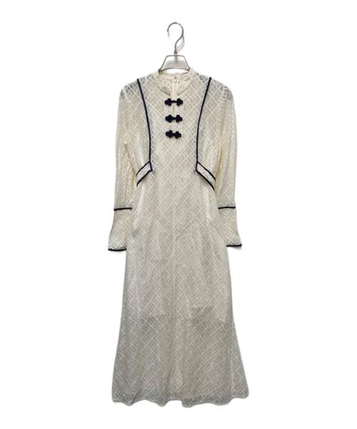 Lily Brown（リリーブラウン）Lily Brown (リリーブラウン) オリエンタルレースチャイナワンピース ホワイトの古着・服飾アイテム