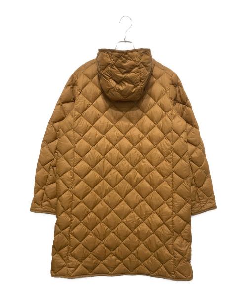 Gymphlex（ジムフレックス）Gymphlex (ジムフレックス) フード付き ハンドキルト ダウンコート ブラウン サイズ:14の古着・服飾アイテム