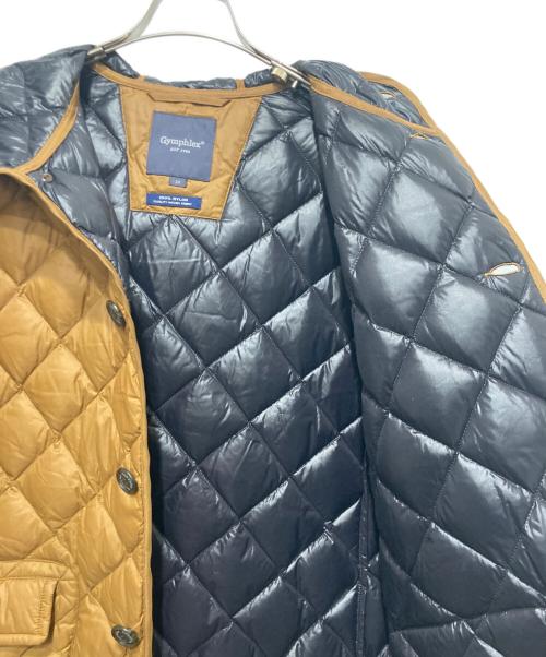 Gymphlex（ジムフレックス）Gymphlex (ジムフレックス) フード付き ハンドキルト ダウンコート ブラウン サイズ:14の古着・服飾アイテム