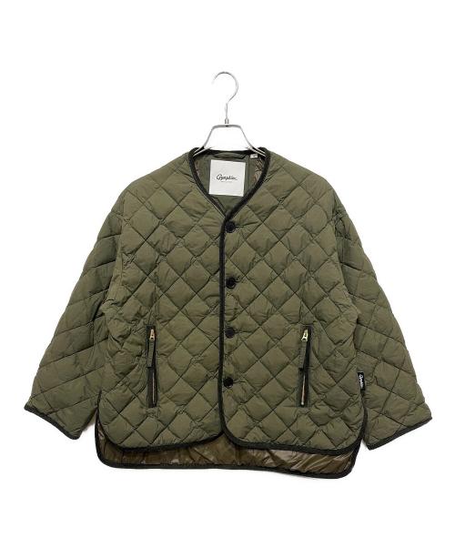 Gymphlex（ジムフレックス）Gymphlex (ジムフレックス) キルトダウン ノーカラージャケット グリーン サイズ:14の古着・服飾アイテム