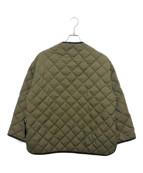 Gymphlex（ジムフレックス）Gymphlex (ジムフレックス) キルトダウン ノーカラージャケット グリーン サイズ:14の古着・服飾アイテム