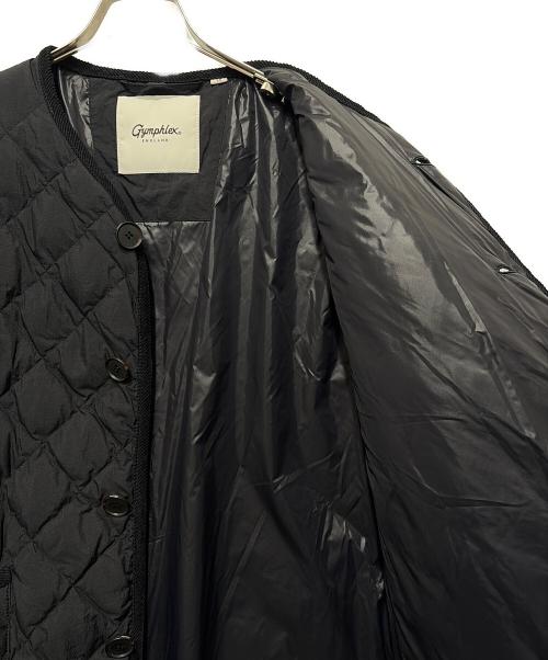 Gymphlex（ジムフレックス）Gymphlex (ジムフレックス) キルティングダウン カラーレスコート ブラック サイズ:14の古着・服飾アイテム