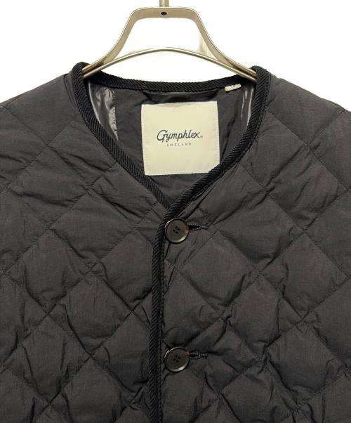 Gymphlex（ジムフレックス）Gymphlex (ジムフレックス) キルティングダウン カラーレスコート ブラック サイズ:14の古着・服飾アイテム